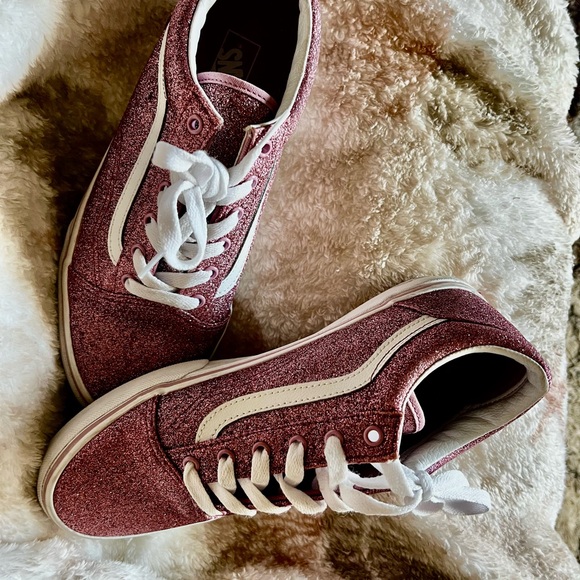 Vans Shoes - Vans Women's Sparkling Sneakers - Pink and White